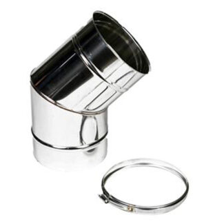 Bocht Ø200 mm – 45° – Enkelwandig RVS