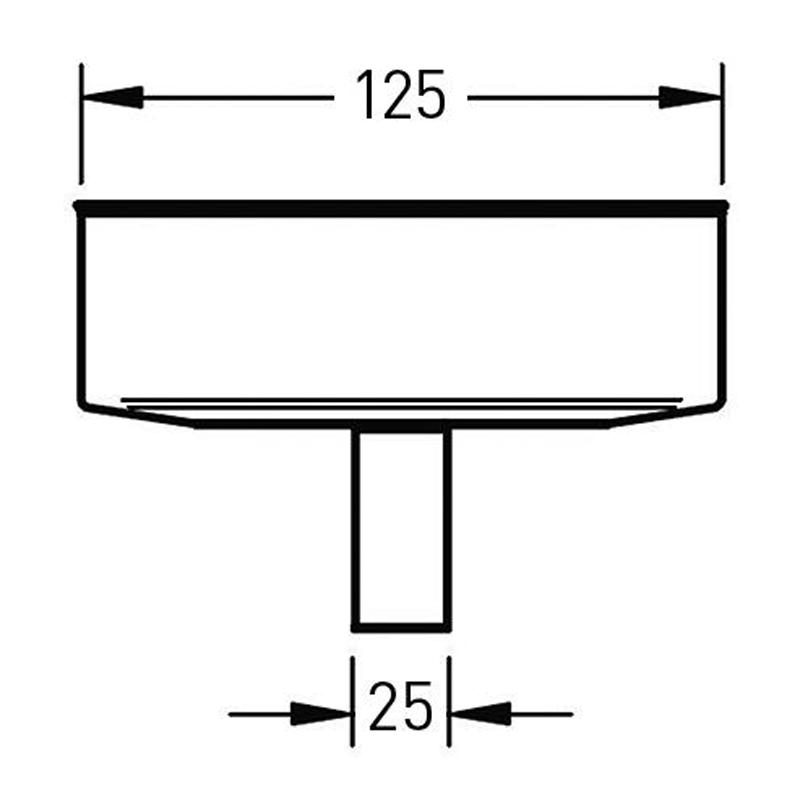 Deksel Ø125 mm met condensafvoer – Enkelwandig RVS - Afbeelding 2