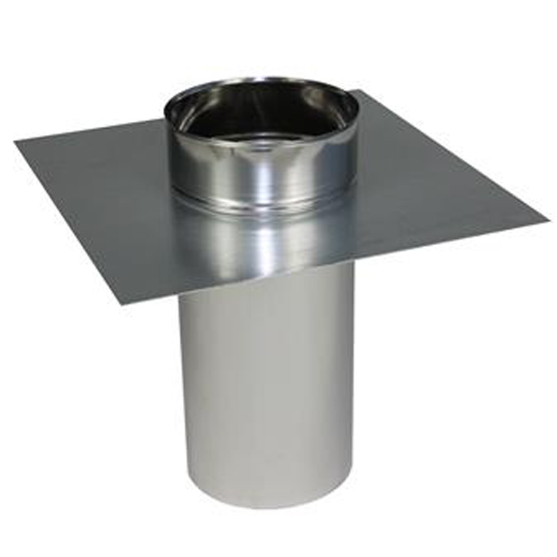 Vloerplaat Ø150 mm – Enkelwandig RVS