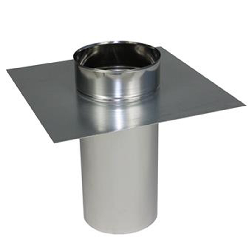 Vloerplaat Ø175 mm – Enkelwandig RVS