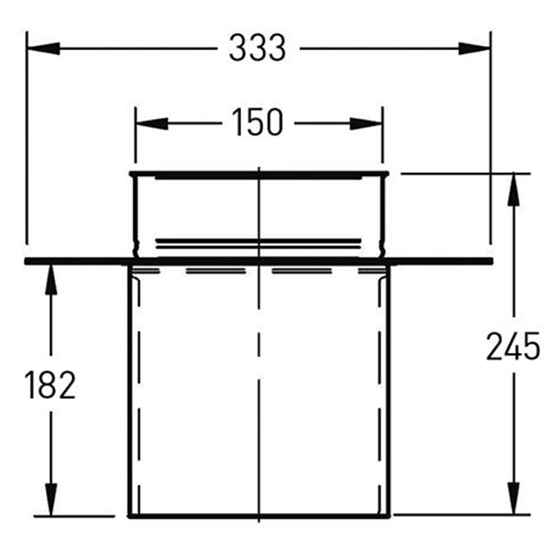 Nisbus-vloerplaat Ø150 mm – Enkelwandig RVS - Afbeelding 2