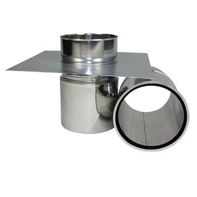 Nisbus-vloerplaat Ø200 mm – Enkelwandig RVS