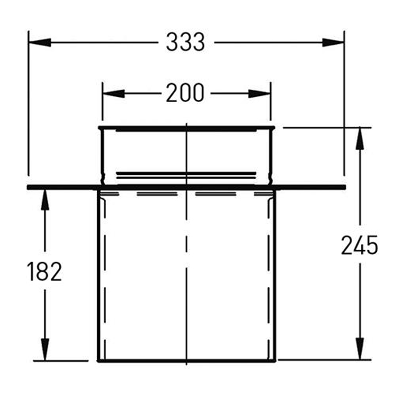 Nisbus-vloerplaat Ø200 mm – Enkelwandig RVS - Afbeelding 2