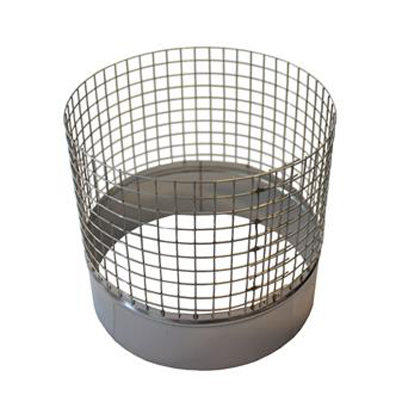 Gaasadapter Ø125 mm voor regenkap – Enkelwandig RVS