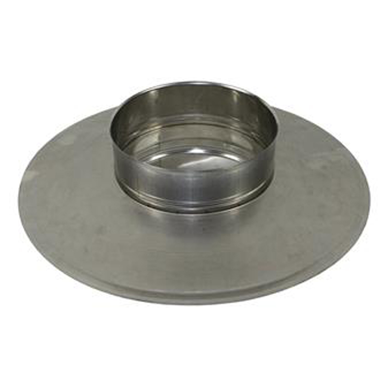 Afdekelement Ø125 mm – Enkelwandig RVS