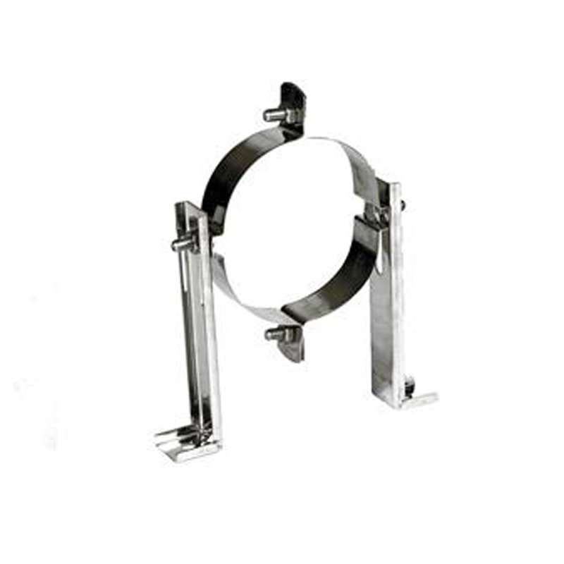 Muurbeugel Ø125 mm – Enkelwandig RVS