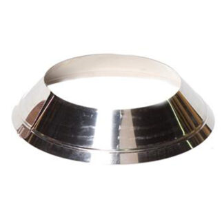 Rozet verstelbaar Ø125 mm – Enkelwandig RVS