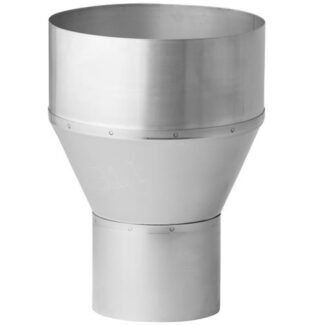 Verloop RVS Ø79 naar Ø119 t.b.v. pelletkachel