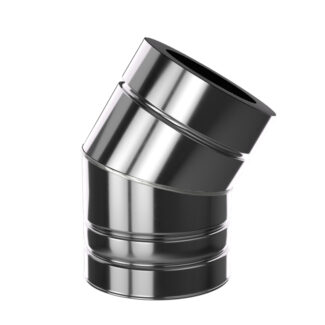 Bocht 30° Ø125 mm – Isoduct dubbelwandig rookkanaal