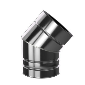 Bocht 40° Ø125 mm – Isoduct dubbelwandig rookkanaal