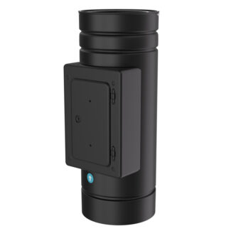 Reinigingsstuk 500 mm Ø200 mm – Isoduct dubbelwandig rookkanaal zwart