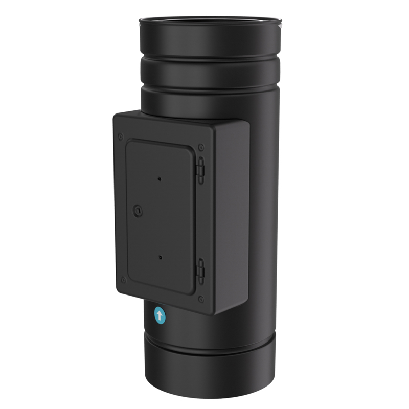 Reinigingsstuk 500 mm Ø125 mm – Isoduct dubbelwandig rookkanaal zwart