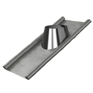 Dakdoorvoer met loodslab 15–40° Ø200 mm – Isoduct dubbelwandig rookkanaal