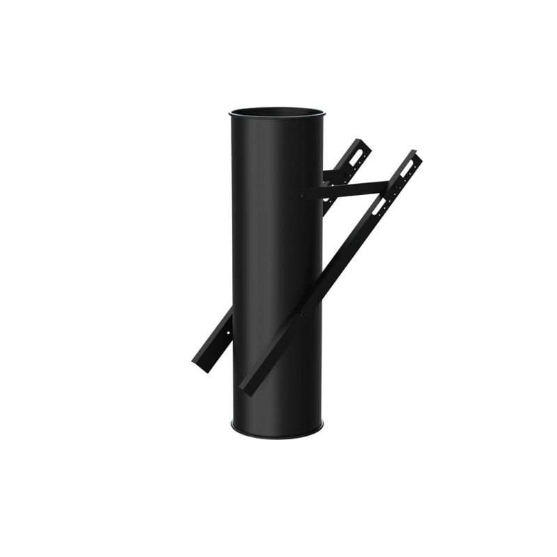 Dakdoorvoer voor rieten dak Ø125 mm – Isoduct dubbelwandig rookkanaal zwart