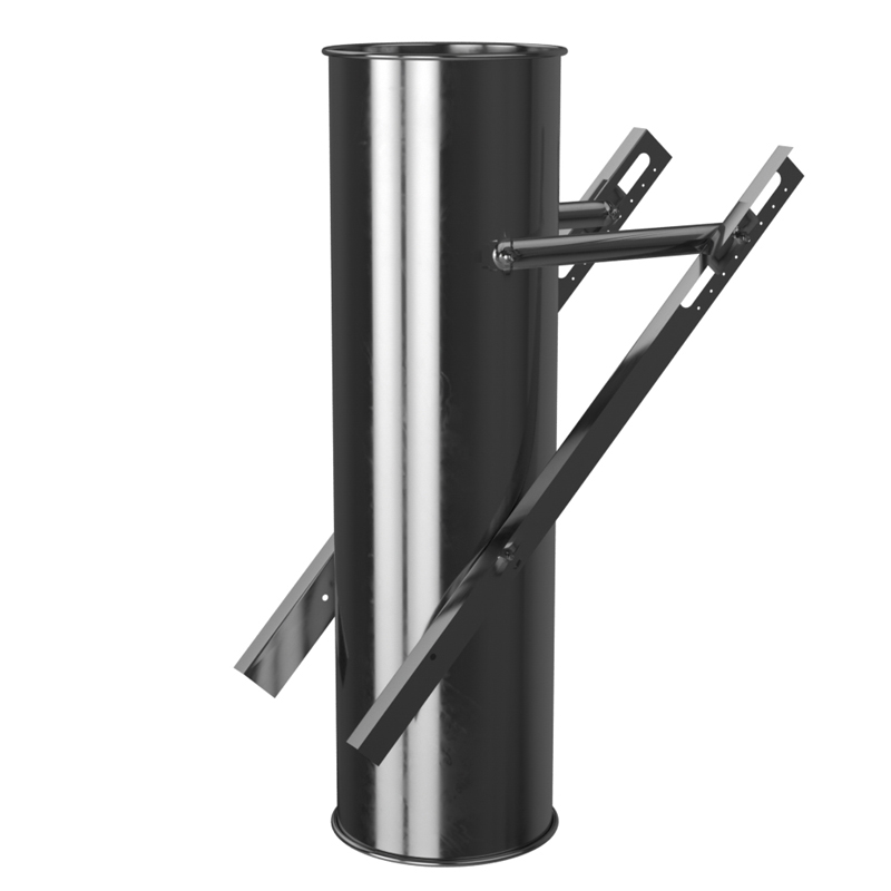 Dakdoorvoer voor rieten dak Ø125 mm – Isoduct dubbelwandig rookkanaal