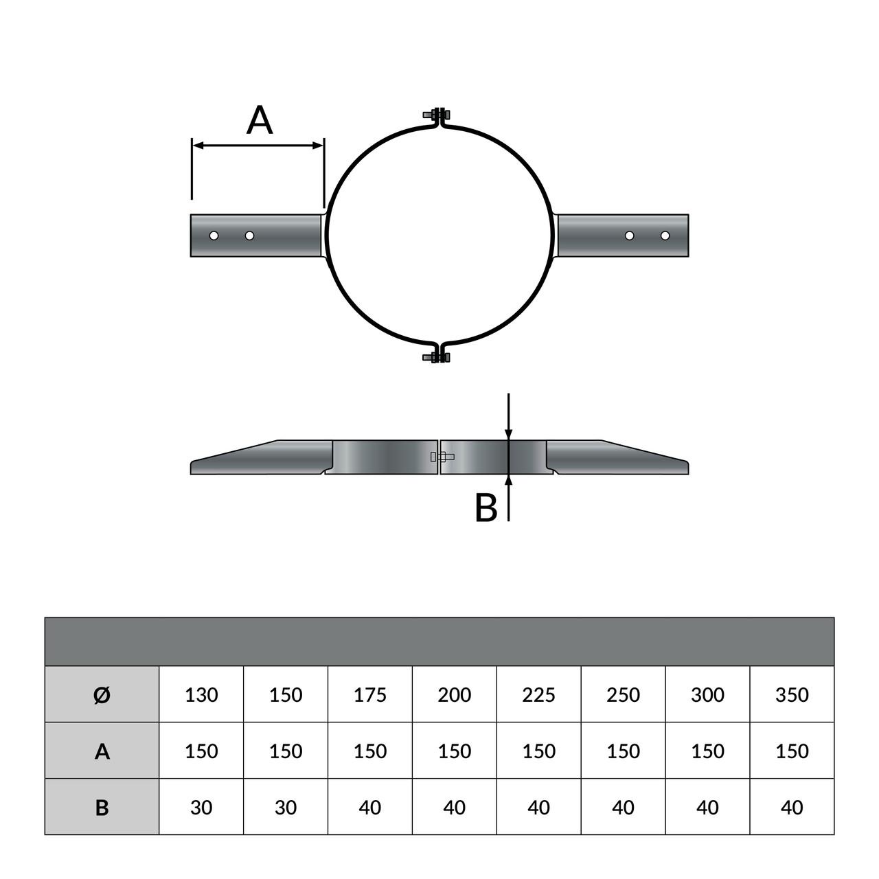 Balksteun Ø80 mm – Dubbelwandig rookkanaal - Afbeelding 2