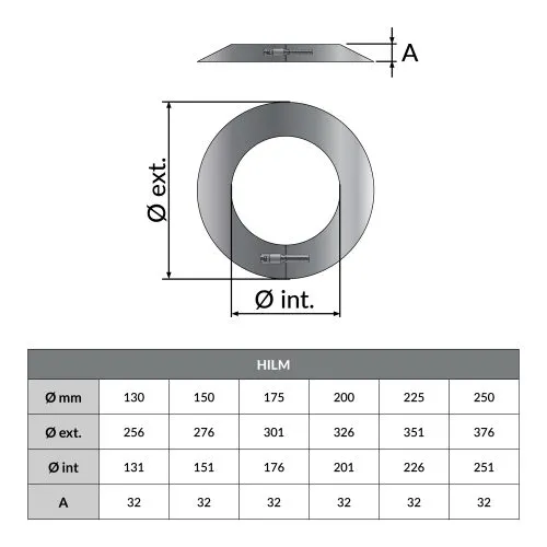 Regenkraag Ø100 mm – Dubbelwandig rookkanaal - Afbeelding 2