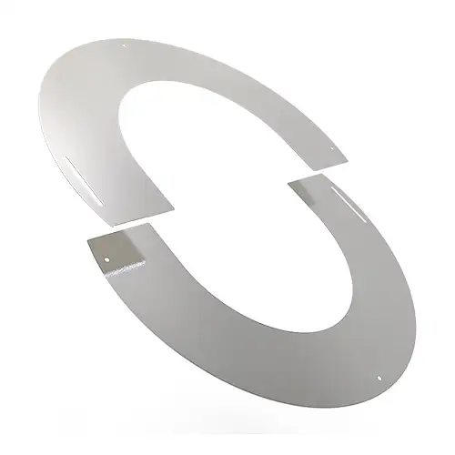 Rozet 30-45° Ø100 mm – Dubbelwandig rookkanaal