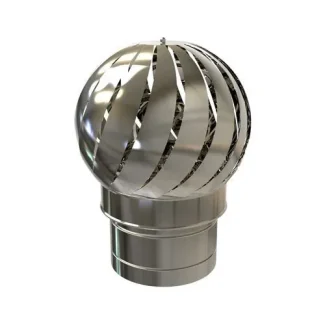 Roterende kap Ø80 mm – Dubbelwandig rookkanaal