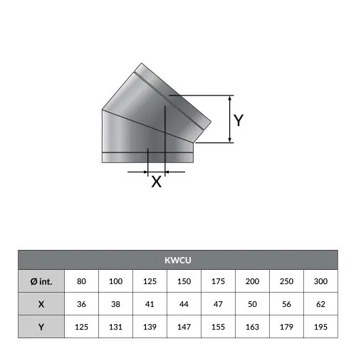 Bocht 40° Ø100 mm – Dubbelwandig rookkanaal - Afbeelding 2