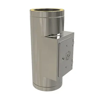 Pijp 50 cm met inspectieluik Ø150 mm – Dubbelwandig rookkanaal