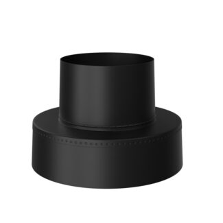 Topsectie Ø150 mm – Isoduct dubbelwandig rookkanaal zwart