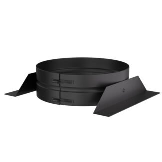 Verdiepingsondersteuning Ø125 mm – Isoduct dubbelwandig rookkanaal zwart