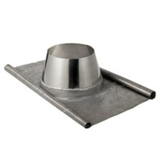 Dakdoorvoer met loodslab plat Ø200 mm – Isoduct dubbelwandig rookkanaal