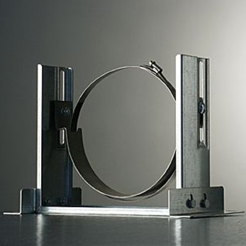 Muurbeugel verstelbaar zwaar Ø125 mm – Isoduct dubbelwandig rookkanaal - Afbeelding 2