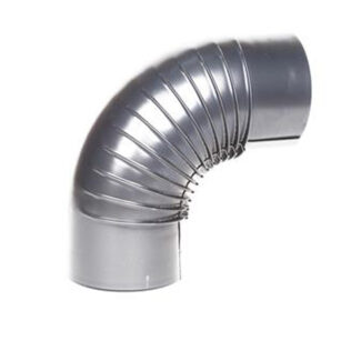 Bocht Ø100 mm – 90° – Enkelwandig geblauwd staal