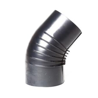 Bocht Ø111 mm – 45° – Enkelwandig geblauwd staal