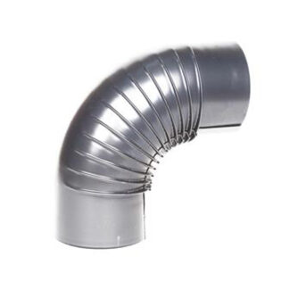 Bocht Ø150 mm – 90° – Enkelwandig geblauwd staal