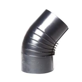 Bocht Ø180 mm – 45° – Enkelwandig geblauwd staal