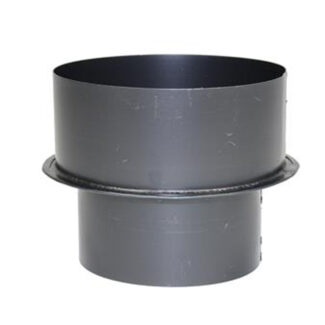 Verloop Ø70 naar Ø100 – Enkelwandig geblauwd staal