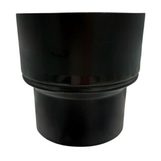 Verloop Ø111 naar Ø131 – Enkelwandig geblauwd staal