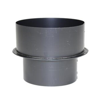 Verloop Ø125 naar Ø200 – Enkelwandig geblauwd staal