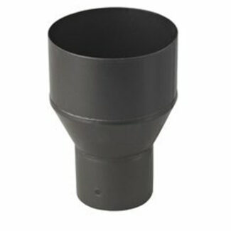 Verloop Ø125F naar Ø100M – Enkelwandig geëmailleerd staal