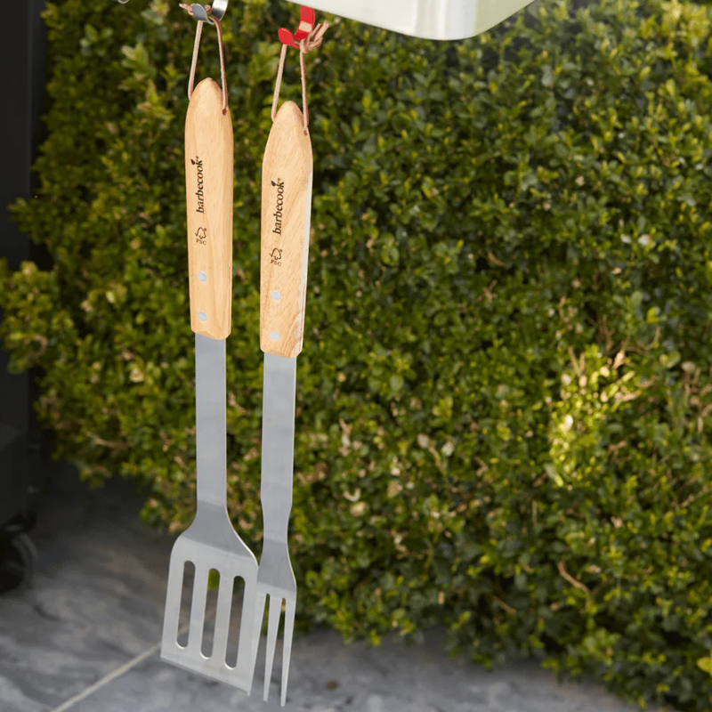 Barbecook vork uit rvs en hout - Afbeelding 3