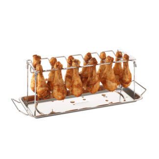 Barbecook rek voor 12 drumsticks uit rvs