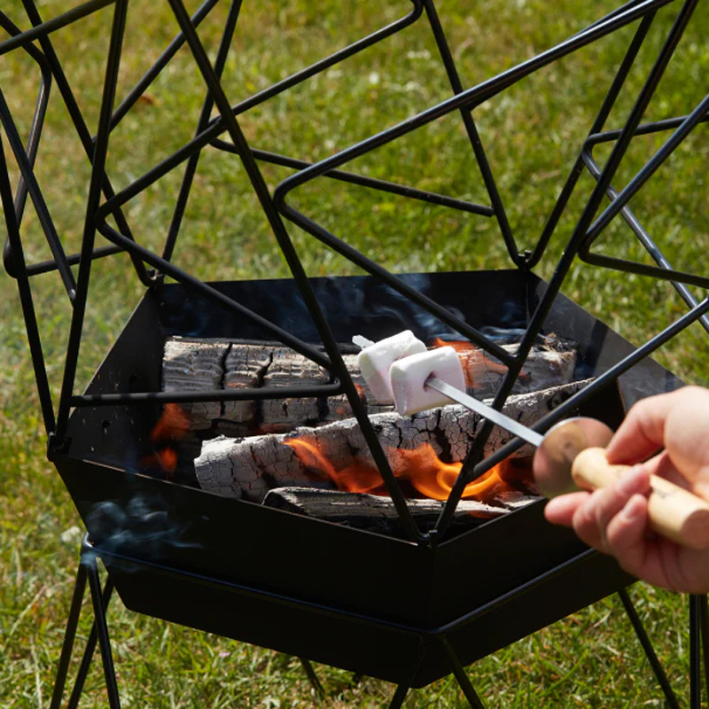 Barbecook Sierra vuurkorf uit gelakt plaatstaal 45x45x71cm - Afbeelding 2