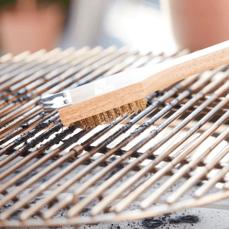 Barbecook stalen borstel uit koper, hout en rvs - Afbeelding 3