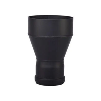 Verloop 80/130 – Pelletkachelafvoer – Zwart staal