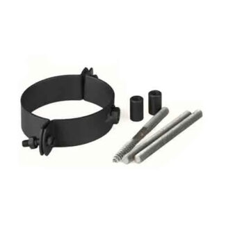 Muurbeugel Ø100 mm – Pelletkachelafvoer – Zwart staal