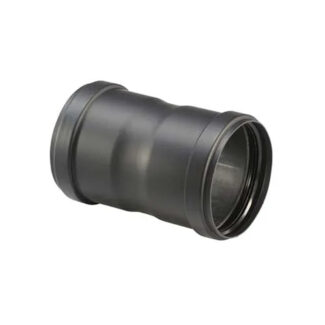 Verloop Ø100 mm – Vrouw-Vrouw – Pelletkachelafvoer – Zwart staal