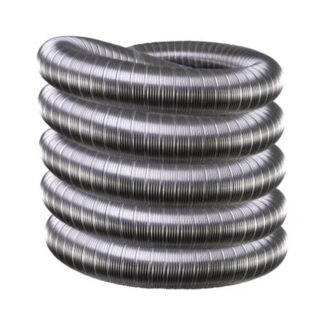 Dubbellaags flexibel rvs 100 mm 10 meter