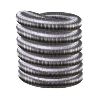 Dubbellaags flexibel rvs 80 mm 12 meter