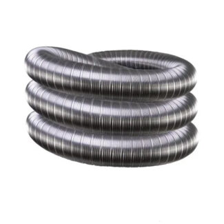 Dubbellaags flexibel rvs 125 mm 6 meter