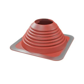 Flexibele silicone dakdoorvoer dakhelling 0-45° 121-254 mm rood