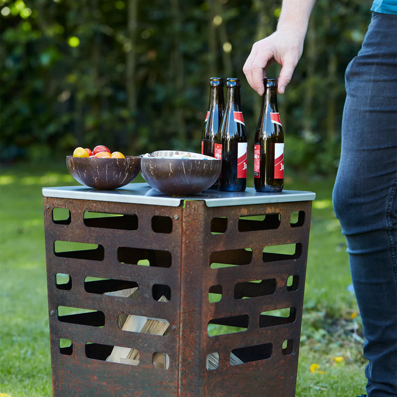 Barbecook Jill vuurkorf uit cortenstaal 38x38x55cm - Afbeelding 7