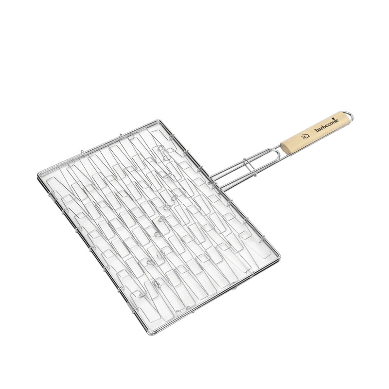 Barbecook elastische grill uit chroom en hout - Afbeelding 2